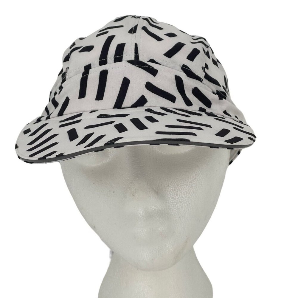NWT LuluLemon Seawheeze Race to Win Adjustable Cap Hat White Black Patterned O/S